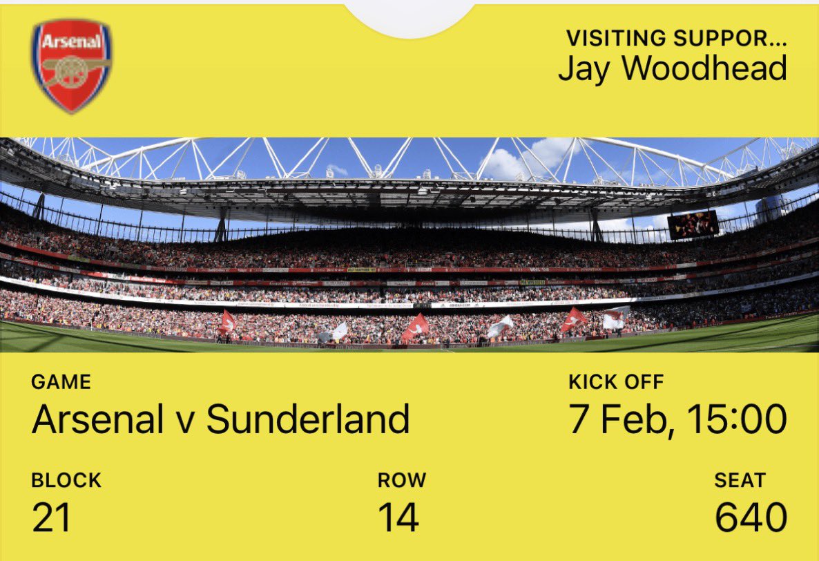 Happy Arsenal away ticket day to those who celebrate! 🥳 

#SAFC