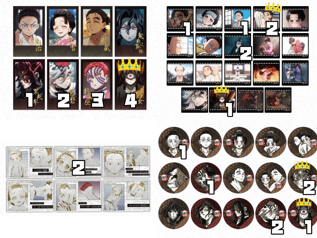 交換/譲渡】鬼滅の刃 ダイニング お楽しみくじ チェキ風ブロマイド 缶