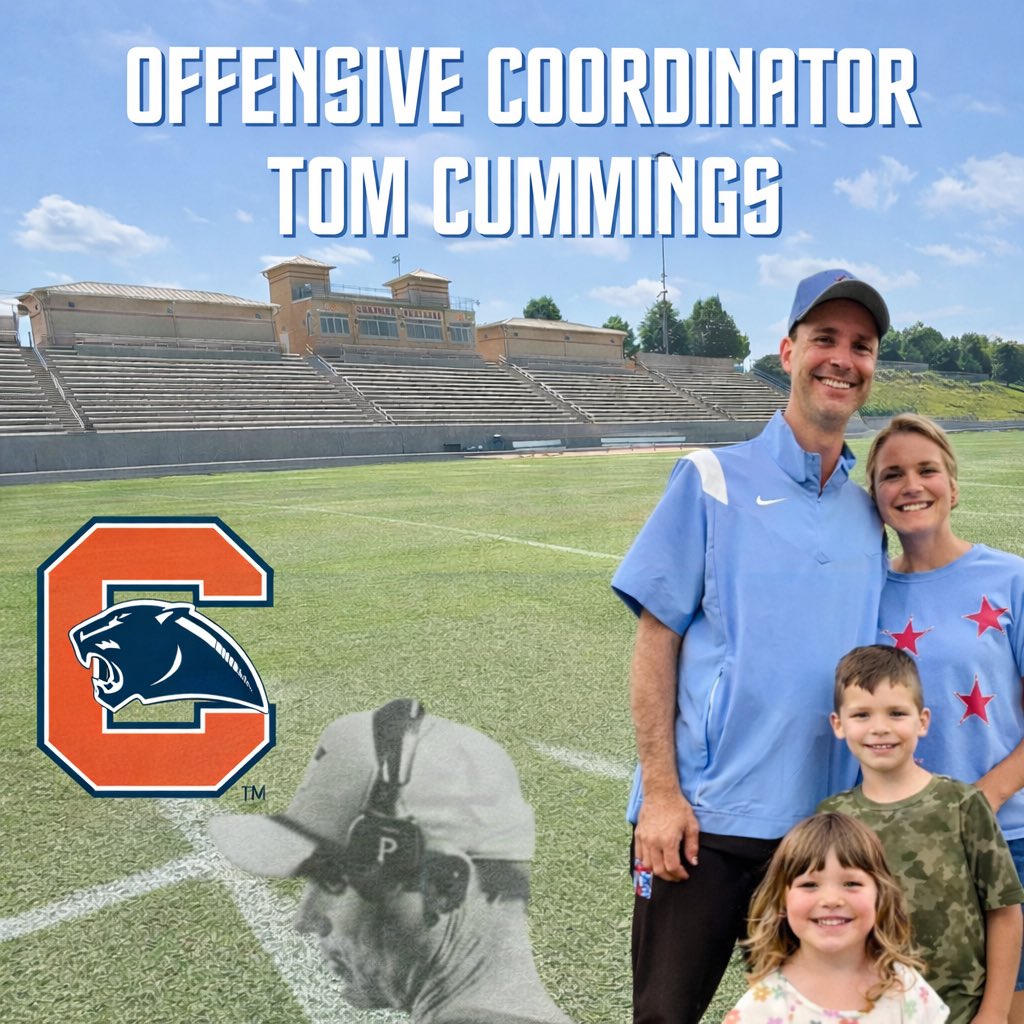 We are excited to welcome Coach Tom Cummings as our new Offensive Coordinator! He brings a wealth of knowledge and experience to our program! Please help us welcome Coach and his family! #SpotTheBall