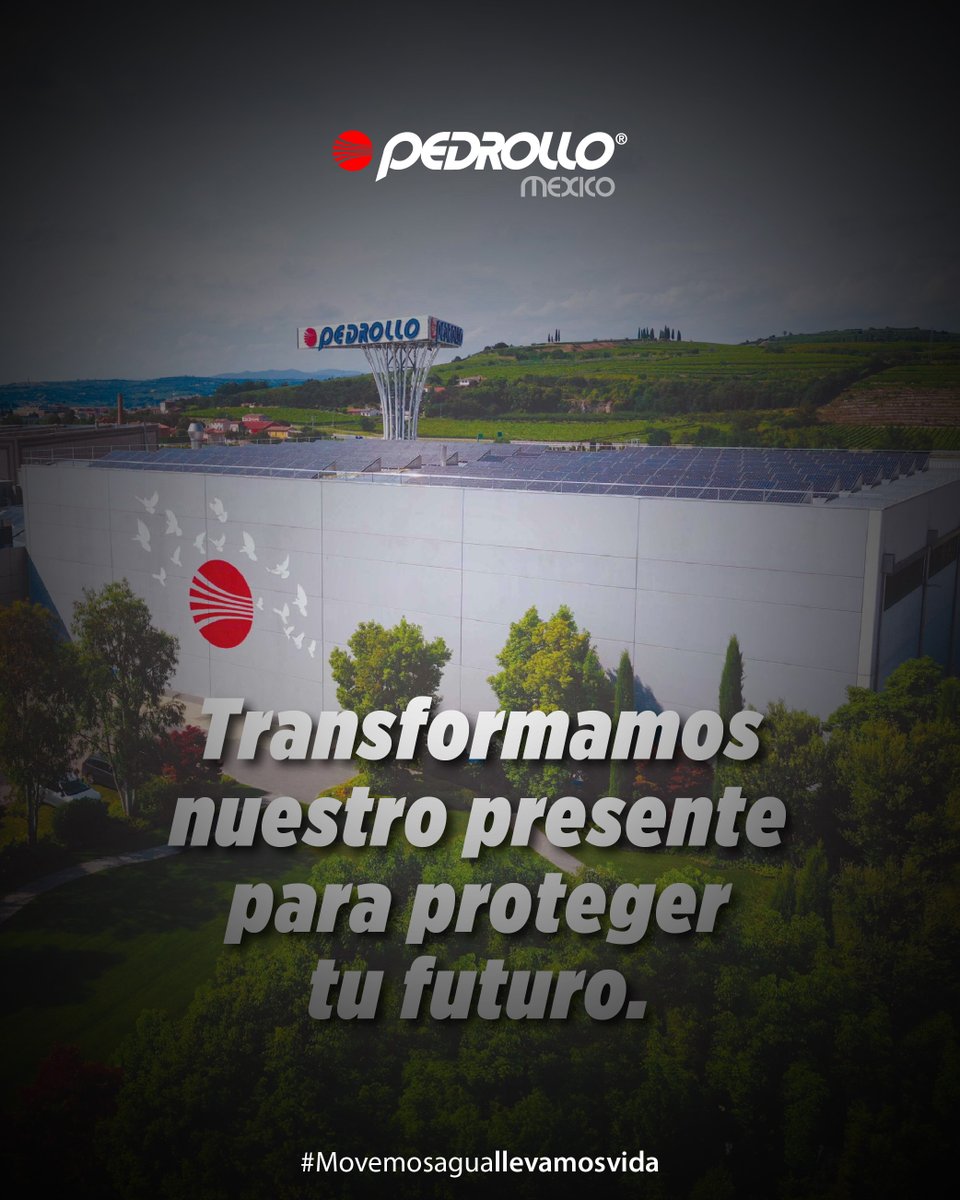 PedrolloMx's tweet photo. Transformamos el presente para proteger el futuro 💙
Innovamos con soluciones hidráulicas eficientes y responsables para un mañana sostenible. https://t.co/NAuqpcJ6oj
