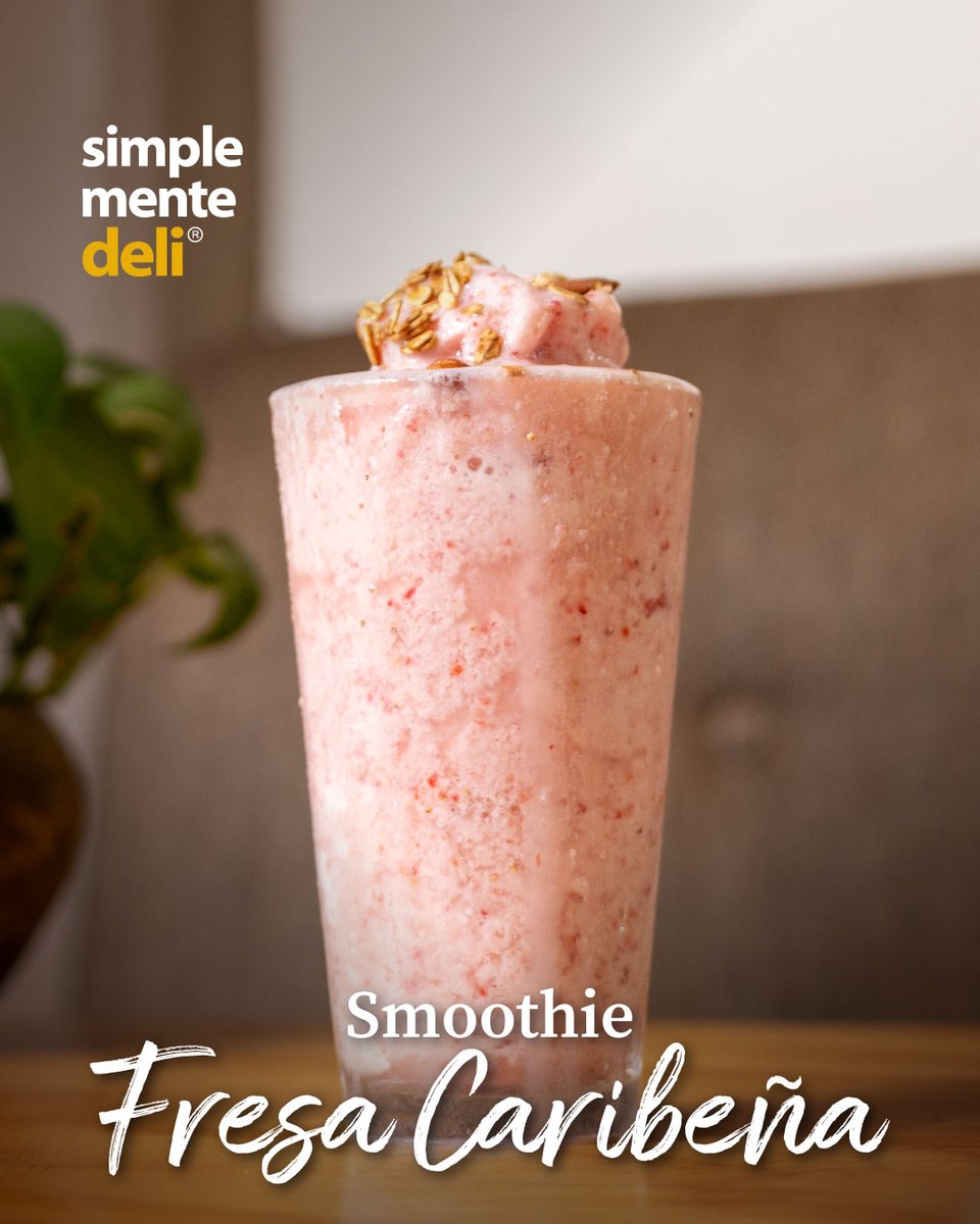 simplementedeli's tweet photo. Nuestro Smoothie Fresa Caribeña es ideal para subir el ánimo y postearlo en tus stories.

#Simplementedeli #SmoothieFresaCaribeña #Smoothie https://t.co/hBBGPsjmmc