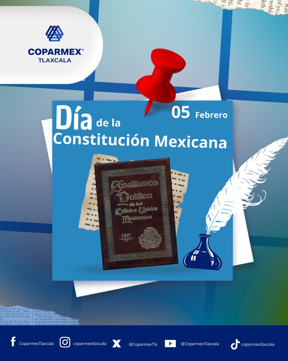 🔵Hoy conmemoramos el Día de la Constitución Mexicana, base del Estado de Derecho, las libertades y los derechos que nos unen como nación.🇲🇽✨