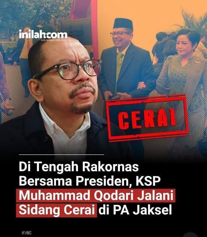 Menurut Anda, Apakah Muhammad Qodari Akan Cerai atau Tidak,
1. Ya
2. Tidak