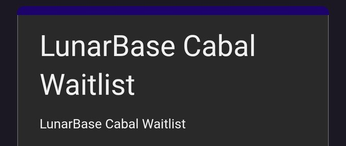Who's active? Join 
Join LunarBase Waitlist asap

Exclusive access to early chads.
- Go to docs.google.com/forms/d/e/1FAI…
- Fill form and submit.

This will be locked after the specified number is achieved, which signifies how EARLY you are

Done.