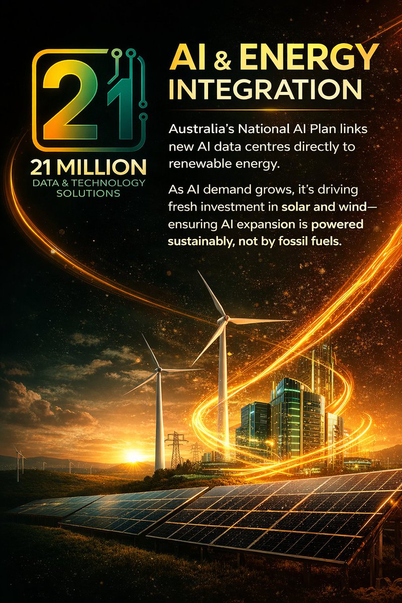 21millionlabs's tweet photo. AI Powered by Clean Energy.
#quinntrim #21millionlabs #AIandEnergy #CleanEnergyAI #RenewablePower #SustainableTech #FutureInfrastructure #GreenDataCenters #AI2026 https://t.co/cMkHBsXtc0