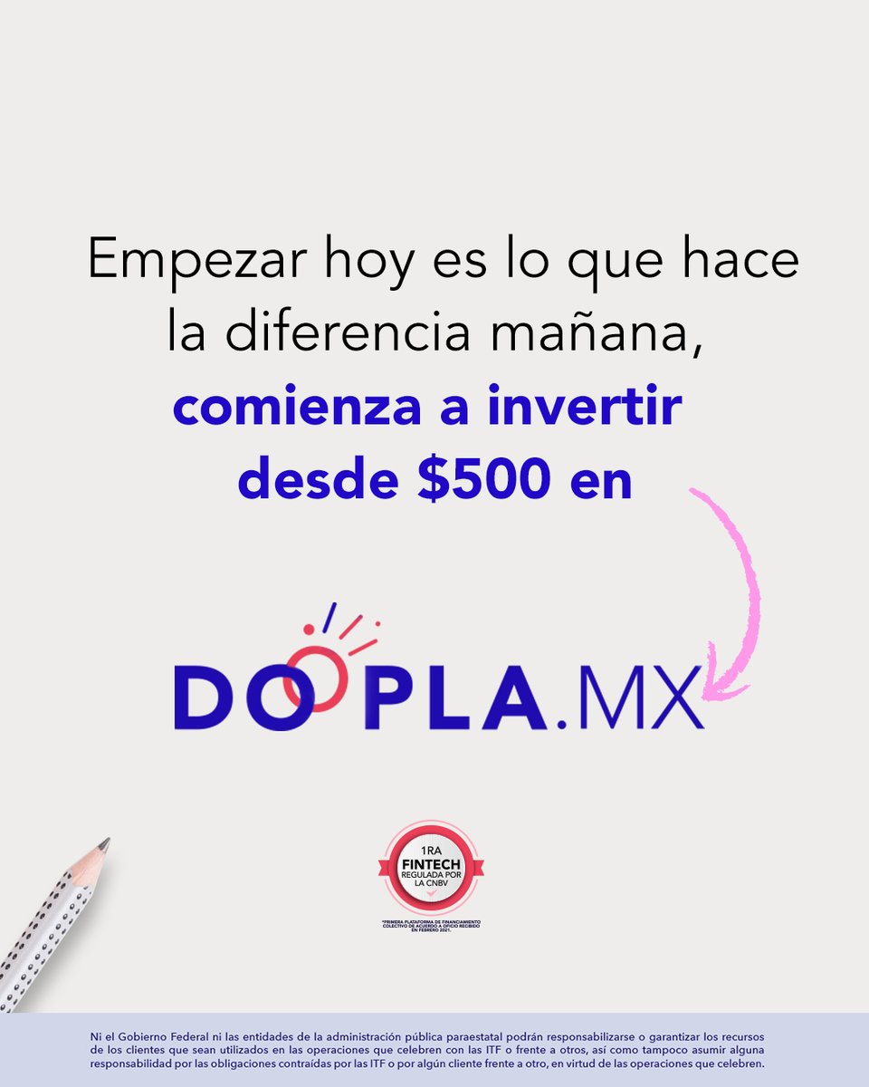 Cuando entiendes que invertir no tiene edad, empiezas a tomar mejores decisiones financieras. Haz que tu dinero crezca desde hoy👇🔗 Invierte en Doopla: doopla.mx/ux/invierte-tu…