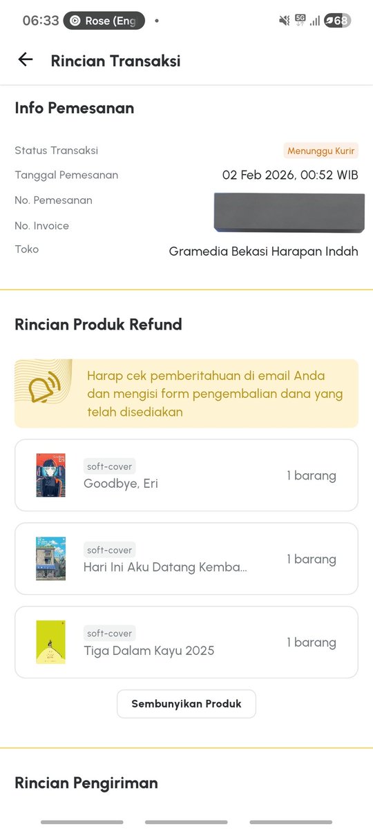 3/5 kena refund, belum rezeki😞

<a href="/gramediadotcom/">Gramedia.com</a>
