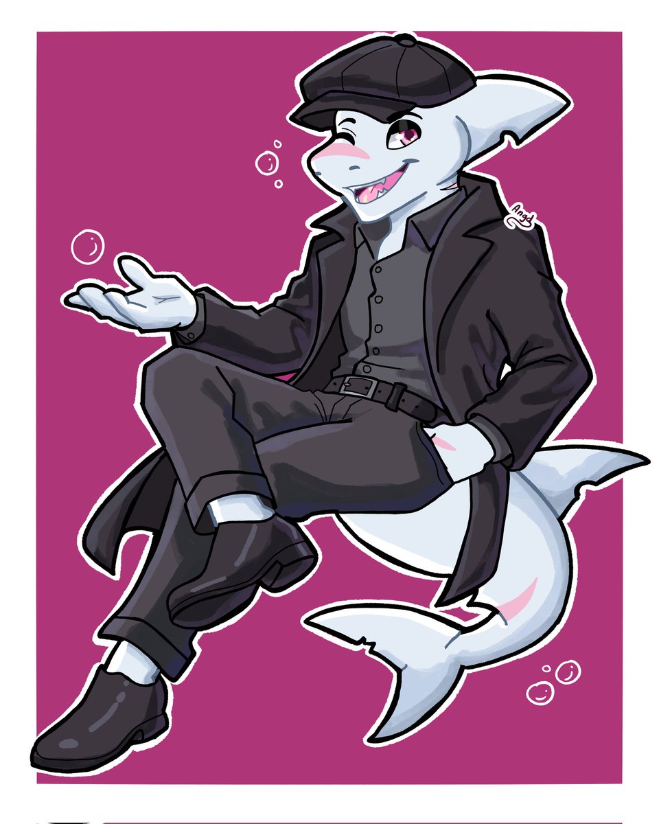 First time drawing a furry shark, and I'm actually really happy with how this commission came out. Thanks to the client  🦈💫 #FurryArtist #Commission
