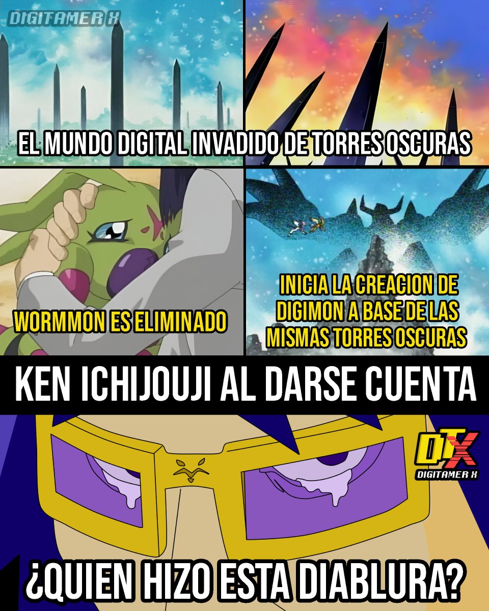 DigitamerX's tweet image. Se que no es del todo tu culpa Ken... Pero tienes que saber esto 😂
🌐 Las consecuencias de las semillas oscuras (Dispersas por Milleniumon y plantas en Ken Ichijouji) trajeron todo para darnos #DigimonAdventure02! Ken hizo cosas malas, pero todas por influencia de estas
#Digimon