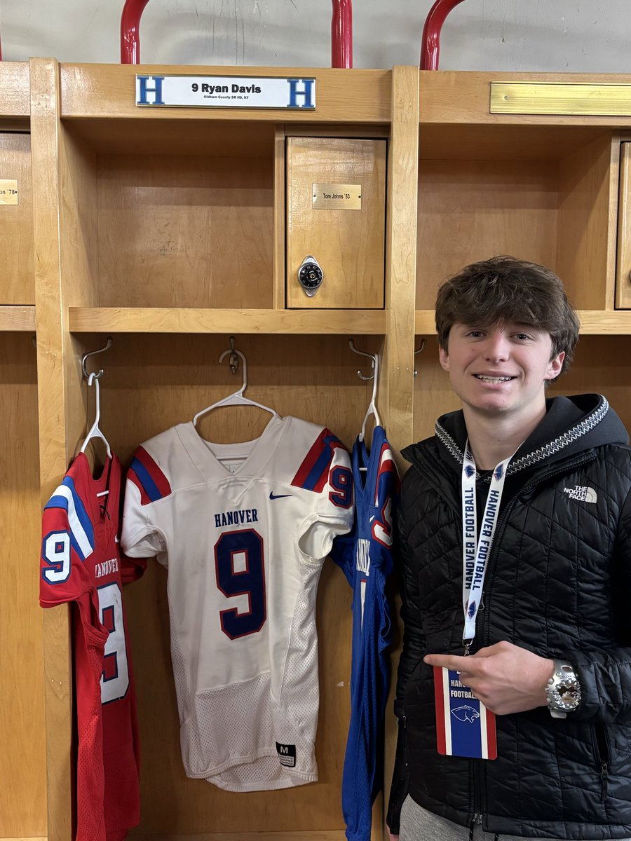 RyanDavis200's tweet photo. After a great visit and conversation with the coaches, I’m blessed to receive an offer from @HanoverFTBL. Thank you @DanielBudwah and @DLCoach_Danford  for the opportunity!
@CoachJamieReed @OldhamcoSports @OldhamFootball @OldhamEraSports https://t.co/czCSJZXTyh