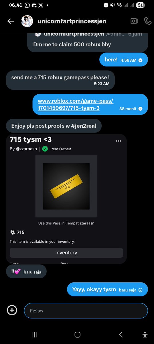 Got giveaway from <a href="/9hinese/">unicornfartprincessjen</a> tysm <33 #jen2real