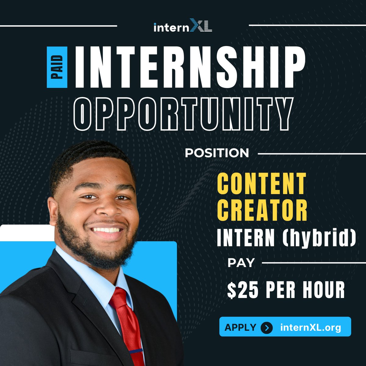 theinternxl's tweet photo. New internship opportunity! 💫Turn your creativity and passion for music into a paid internship. 

Details:
 💻 Location: Hybrid (North Hollywood, CA) / Remote
 💰 Pay: $25/hour
 📆 Deadline to apply: Friday, February 6th
 
📲 Visit https://t.co/14o6MSQhkz to get started. https://t.co/ubzNmFNeR9