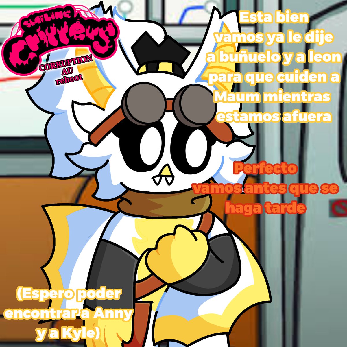 Alex y Iris irán a buscar a más sobrevivientes miemtras que los demás se harán cargo del refugio y de resivir a más sobrevivientes
"Buñuelo(<a href="/WolyPizza/">🍕˖ ࣪ 𝒲𝑜𝓁𝓈 𝒲𝑜𝑜𝒹𝓅𝑒𝒸𝓀𝑒𝓇 𓏲ּ𝄢! ᰔ ִ ׄ🌹</a>) y León(<a href="/nay69479/">Leóncrack</a>) cuidarán a Maum"
#SmilingCrittersOC #SmilingCrittersAU