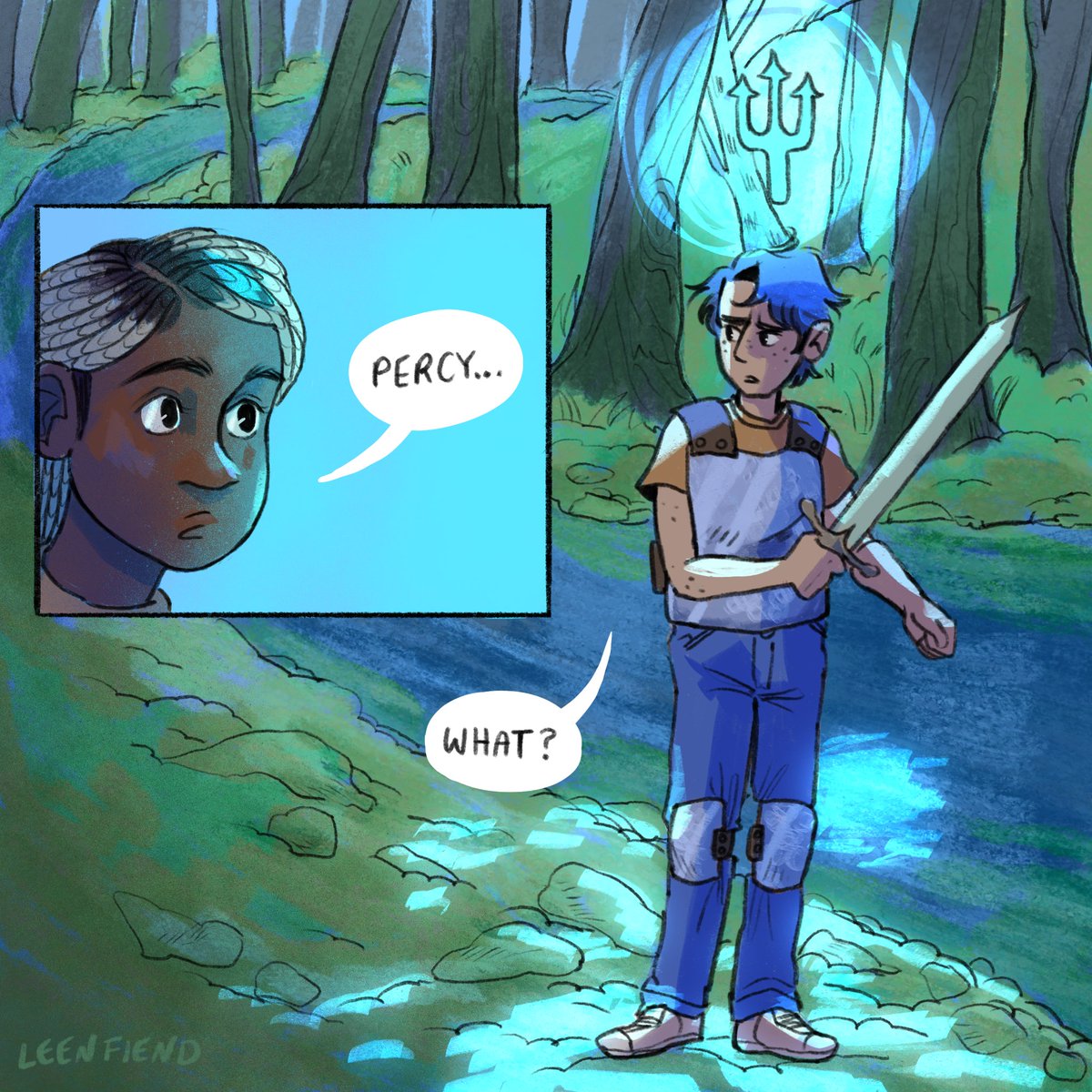 leenfiend's tweet photo. Redraw of one of the first pieces of fanart I ever posted circa 2013 🫨 #pjo #percyjackson #Percabeth https://t.co/8JrnZxbR6L