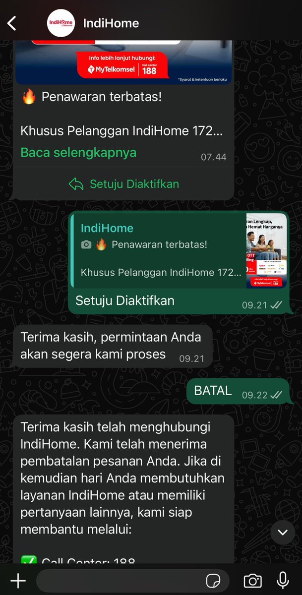 Nitss_'s tweet photo. @IndiHome Katanya “kami telah menerima pembatalan pesanan anda” tapi bulan depannya ditagih, lah kek mana sih indihome? Lagian ngapain sih chat penawaran pake auto-reply begitu.. gak kepake juga itu bundling ott, org tv ku rusak woi rugi bandar lah https://t.co/MZWdx3gnp3