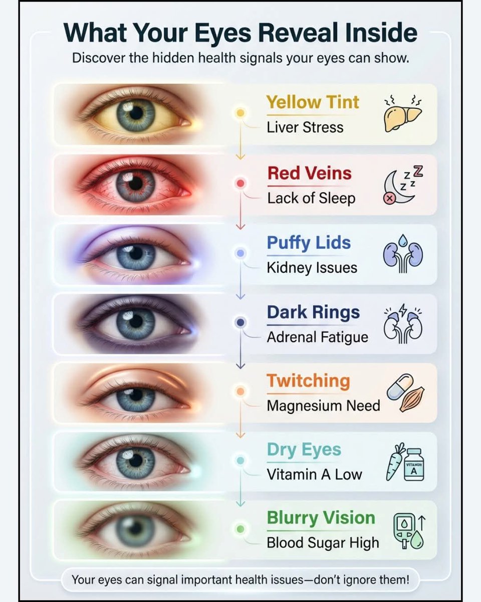 What your eyes reveal inside: Discover the hidden Health signals your eyes 👀 can show.