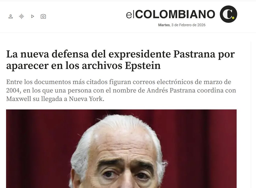 “(…) una persona con el nombre Andrés Pastrana”. 

¡Señor periodista, hágase el güevón!