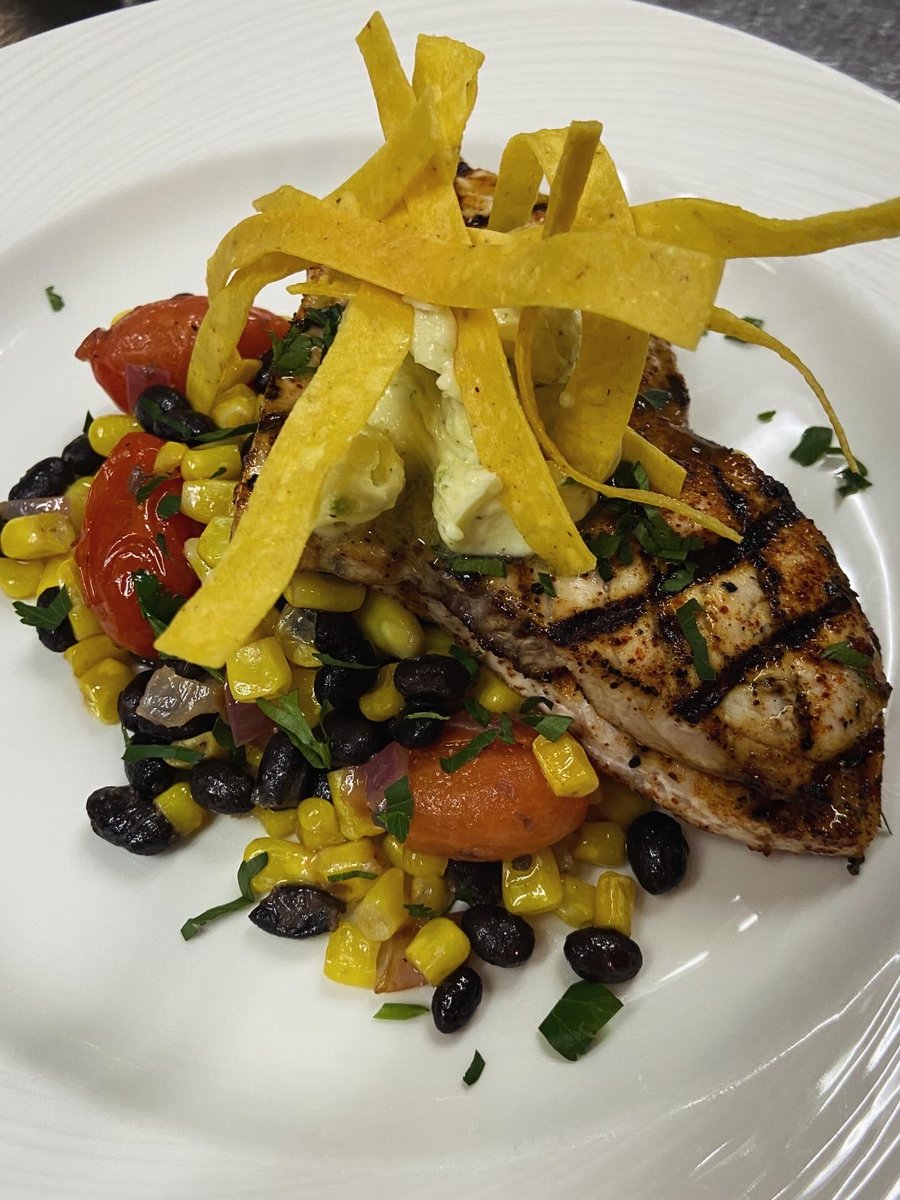 PatioGrillChef's tweet photo. Grilled Swordfish rubbed in olive oil and spices, topped with a whipped Cilantro Lime butter. Served with a quick-sautéed corn and black bean salad for a warm, bright finish. Fast and healthy.
https://t.co/eEw6jwIBJD

#Grilling #HealthyRecipes #Seafood #HomeCooking #grill #fish https://t.co/ZH3i9EjReT