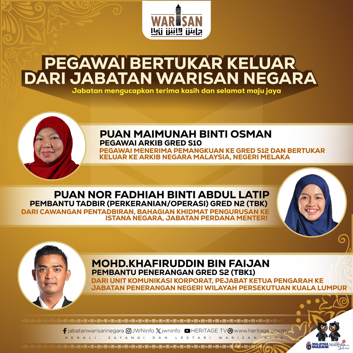 JABATAN WARISAN NEGARA tweet media