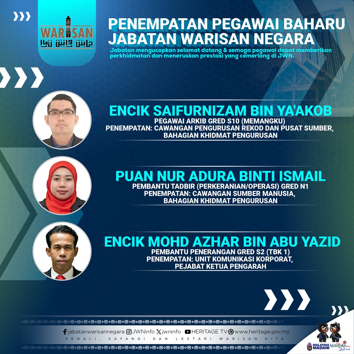 JABATAN WARISAN NEGARA tweet media