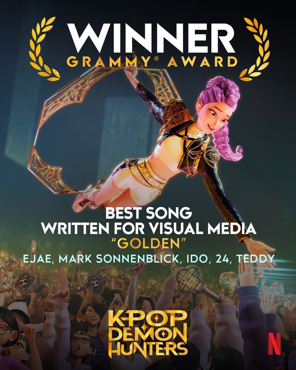 THEBLACKLABEL's tweet image. We are honored to be part of history. “Golden” is the first K-pop song to ever win a Grammy. 🏆 Congratulations to everyone involved in this incredible journey.

#THEBLACKLABEL #더블랙레이블