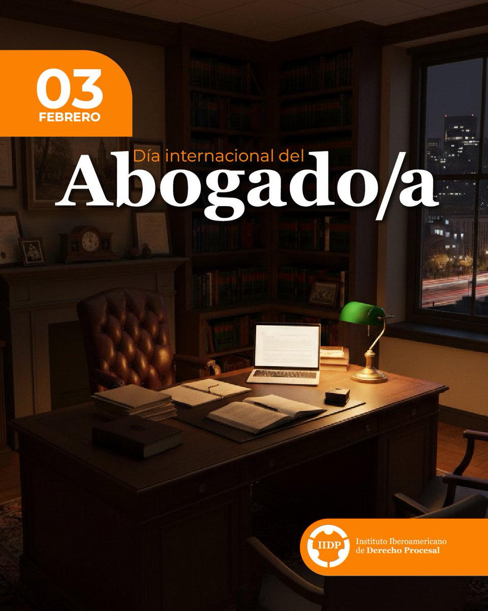IIBDP's tweet image. Al finalizar este día, desde el Instituto Iberoamericano de Derecho Procesal reconocemos a las abogadas y los abogados que ejercen con ética y compromiso al servicio de la justicia.
Feliz Día Internacional del Abogado. ⚖️
