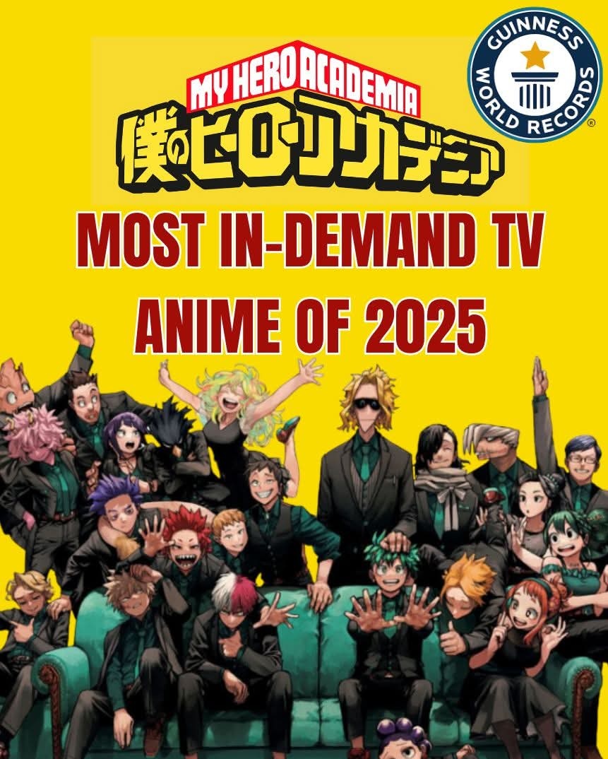My Hero Academia Earned a World Guiness Record for being the most in-Demand Anime TV show in 2025

So fucking deserved man 🔥