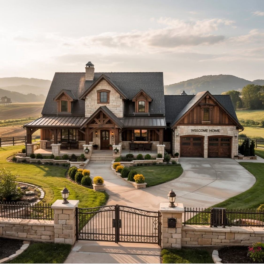 HOUSEPORN___'s tweet photo. Dream country house https://t.co/TGIVNbchFX