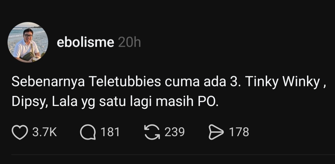 Memasuki umur dimana jokes begini lucu bgt 😭