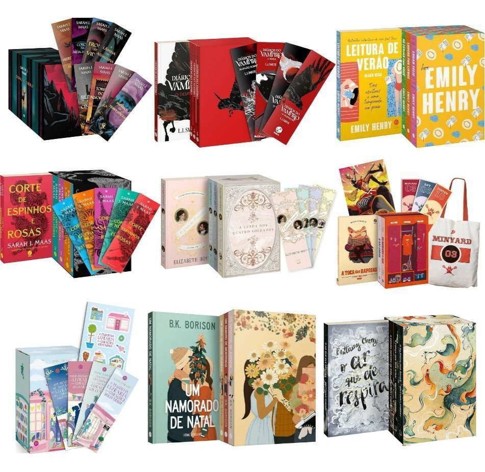 promosdelivro's tweet photo. 🔥 Último dia #AppDay 

🎟️ Use o cupom 26RECORDAPP

📚 Box Emily Henry (4 livros) R$83,92 no Pix 
➡️ https://t.co/dBxV4juHue

📚 Box A Livraria dos Corações Solitários + brindes R$86,32 no Pix 
➡️ https://t.co/rodF9sz9Jz

📚 Box Corte de Espinhos e Rosas + Marcadores R$143,56 no Pix 
➡️ https://t.co/r1Ma1rKpaF

📚 Box A Lenda dos Quatro Soldados: 4 livros + marcadores R$74,40 
➡️ https://t.co/KXMlOeyF83 

📚 Box Trono de vidro - Novas capas + Marcadores R$215,92 no Pix 
➡️ https://t.co/LjC6NUL9qF

📚 Box Tudo Pelo Jogo + Brindes R$92,93 no Pix 
➡️ https://t.co/xRj7ATGch9

📚 Box Série Elementos (4 livros) R$81,52
➡️ https://t.co/AqrlmXlu2A

📚 Box Diários do Vampiro + Brindes R$81,18
➡️ https://t.co/3xu0lGRJVu

📚 Box Lovelight (4 livros) R$84,30 no Pix 
➡️ https://t.co/9AWrh8aAZz

🔥 20% OFF em Livros e Boxes da Editora Record do link:
➡️ https://t.co/nbVSnEDpBO
🎟️ Use o cupom 26RECORDAPP