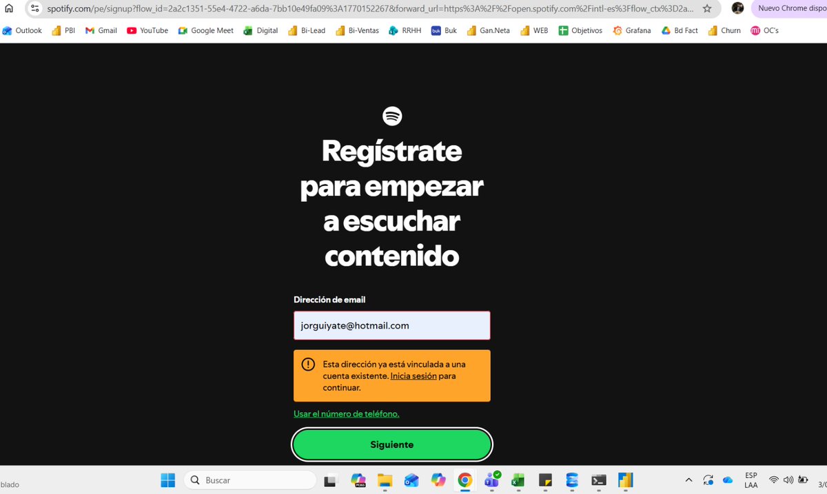 Yarlequesitooo's tweet photo. @Spotify_LATAM me podrías ayudar, no puedo ingresar a mi cuenta de Spotify, me sale como si mi usuario no estuviera registrado pero al momento q me registro me sale q mi cuenta ya existe, entonces como procedo?
No me deja ni con el correo, ni con el usuario, ni con face https://t.co/9W44CUuNIE