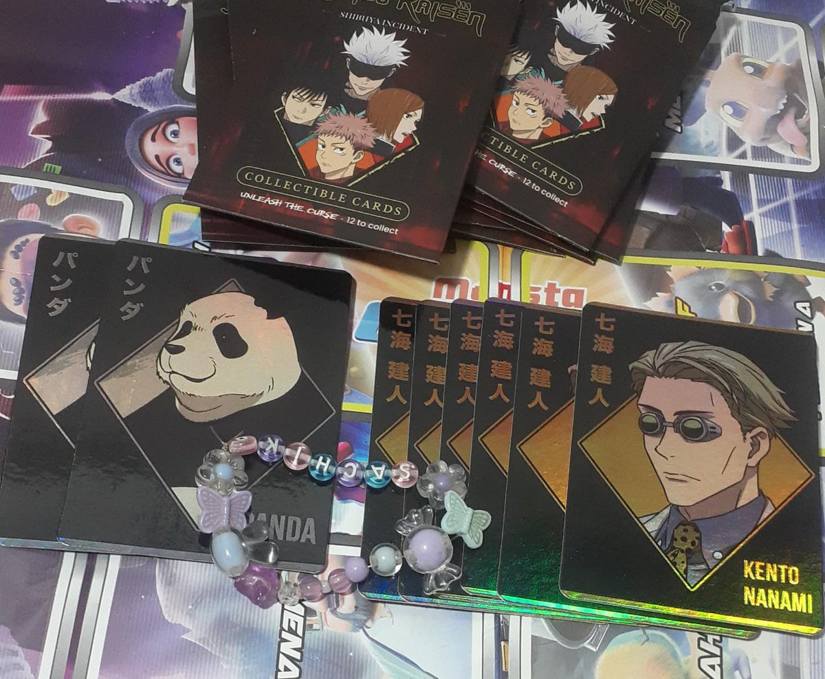 WTS want to sell
Card jjk x lawson
1. kento nanami/nanamin
2. panda

satuan 13k
nanamin dijual 3 saja
panda dijual 1 saja

#jjk #warungjjk #JujutsuKaisen