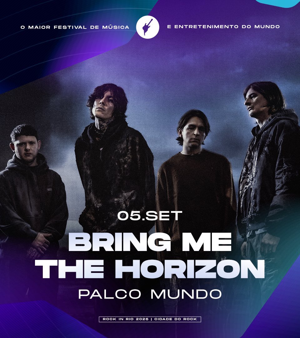 weinthecrowd's tweet image. Avenged Sevenfold e Bring Me The Horizon confirmados no Rock in Rio! 🖤🤘

Ambas bandas de apresentam no palco Mundo no dia 05 de setembro. #RockinRio2026