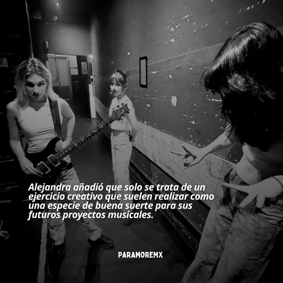 ParamoreMX's tweet image. The Warning desmiente rumores sobre colaboración con Hayley Williams, Demi Lovato y Yungblud.

La foto fue un ejercicio creativo y un error.

📎Fuente: Rolling Stone Brasil