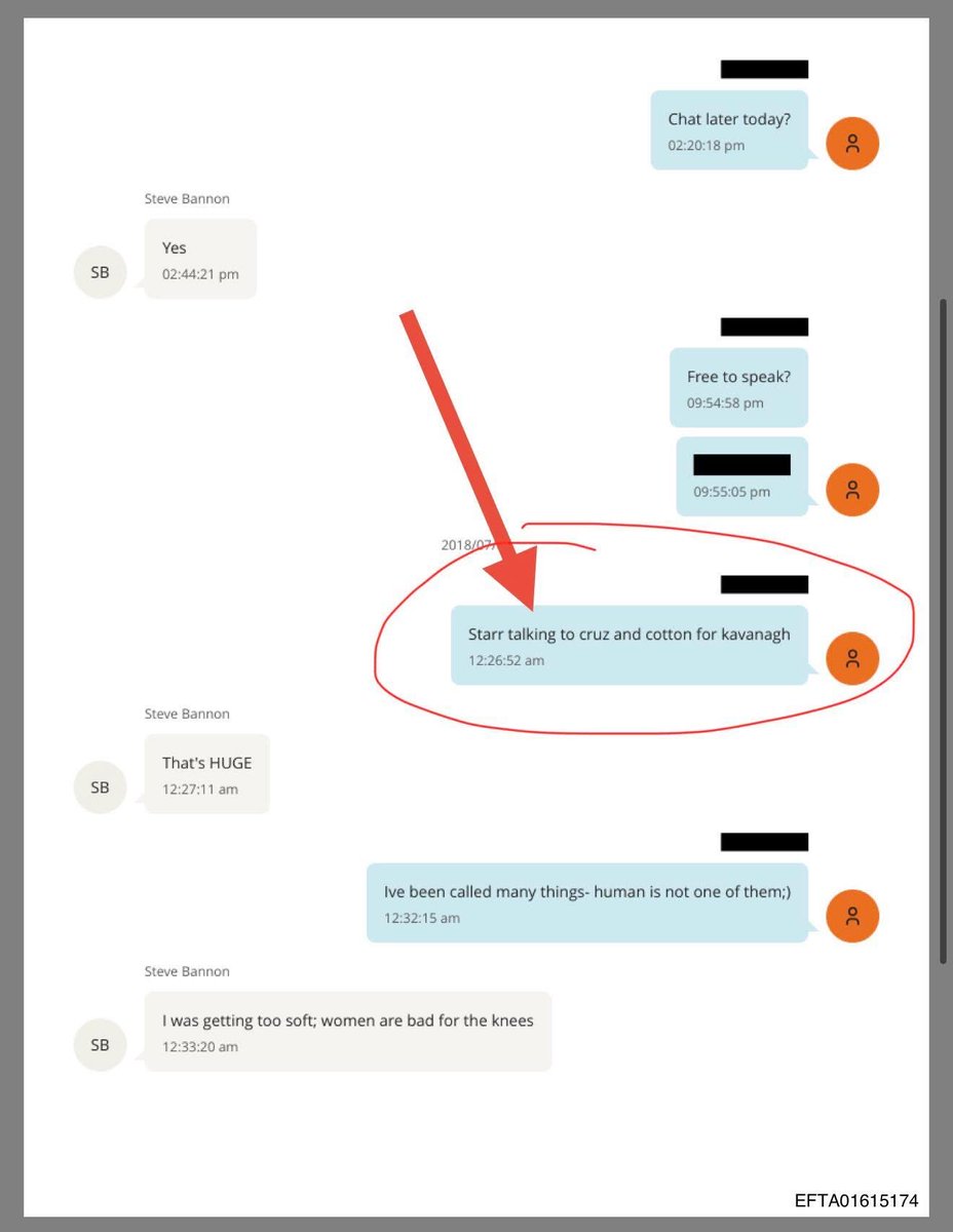 HisTericalSoci's tweet image. Kavanaugh is compromised! 
This text exchange on 7/6/18 was 3 days before 🍊💩 nominated Kavanaugh for SCOTUS! 😳🤬😬
#SCOTUSisCorrupt