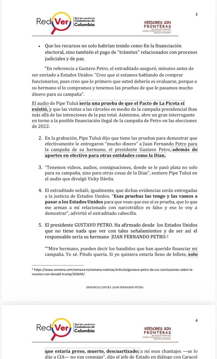 UltimaHoraCR's tweet photo. #ATENCIÓN | El presidente de la Red de Veedurías de Colombia, Pablo Bustos (@pablobustossanc), radicó una denuncia penal contra Juan Fernando Petro, hermano del presidente de la Rep��blica, Gustavo Petro (@petrogustavo), tras la revelación de la candidata presidencial Vicky Dávila (@VickyDavilaH) sobre la supuesta financiación de ‘Pipe Tuluá’ a la campaña presidencial de la Colombia Humana en 2022. 

Vía @JennyAngaritaG 
https://t.co/woHMRjVE2M