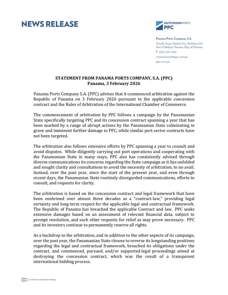 Hutchison Ports PPC tweet media