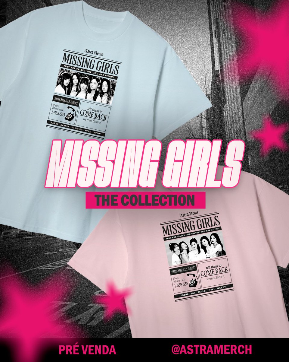 AstraMerch's tweet photo. Missing Girls! Nossa coleção do Red Velvet e New Jeans já está no ar, para todos os fãs que sentem falta desses grupos!

Acesse já o site e garanta a sua peça! Por tempo limitado ;)

#njz #newjeans #redvelvet #kpop https://t.co/8uZllUBfAq