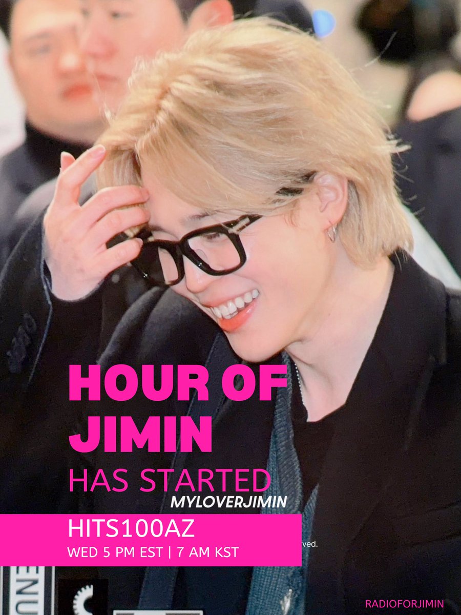RadioForJimin's tweet image. 💗HOUR OF JIMIN HAS STARTED🐣

TUNE IN @Hits100AZ
🎧hits100arizona.com

📳 iHeartRadio, Hits100AZ, AM, Audacy

FOR 🌐 Download Apps🔽

⭐️TuneIn
bit.ly/4ejONVC

⭐️myTuner
bit.ly/3HYmSP5

Let's enjoy #HourofJIMIN together 🥰