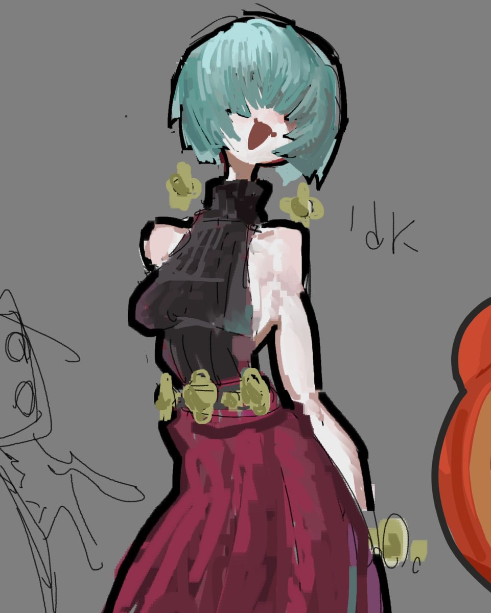 Doodled friend's oc again