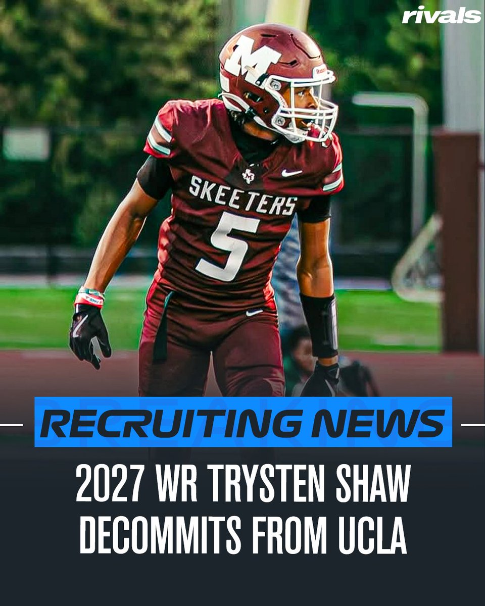 🚨BREAKING🚨 WR Trysten Shaw has decommitted from UCLA.

Read: on3.com/rivals/news/20…