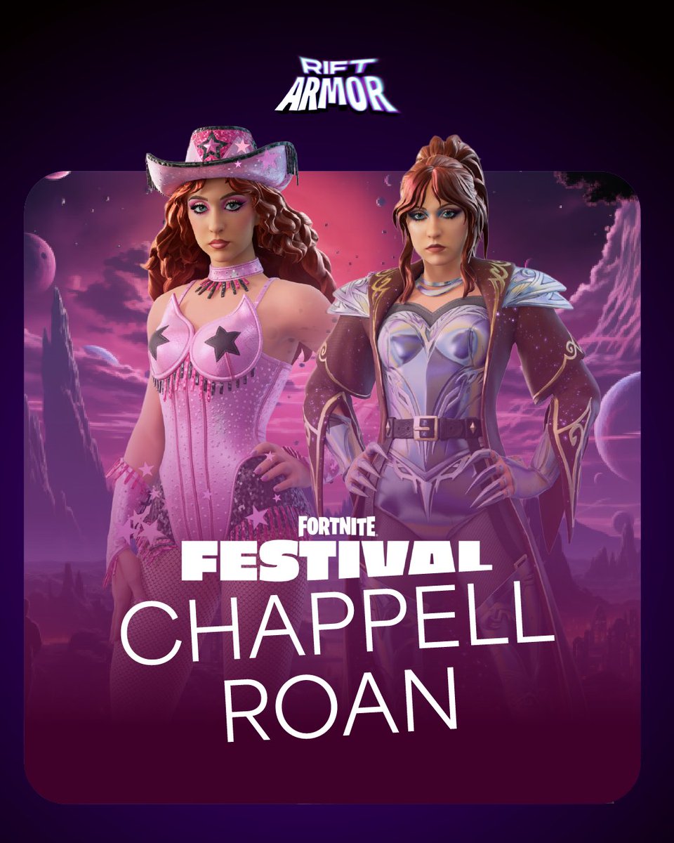🚨Não pode ignorar essa visão! CHAPPELL ROAN é a artista da próxima temporada do Fortnite Festival! Depois de Lisa, a cantora de Pink Poney Club chega esta quinta feira no palco de batalha, e na loja! #fortnite #fortnitefestival #chappellroan