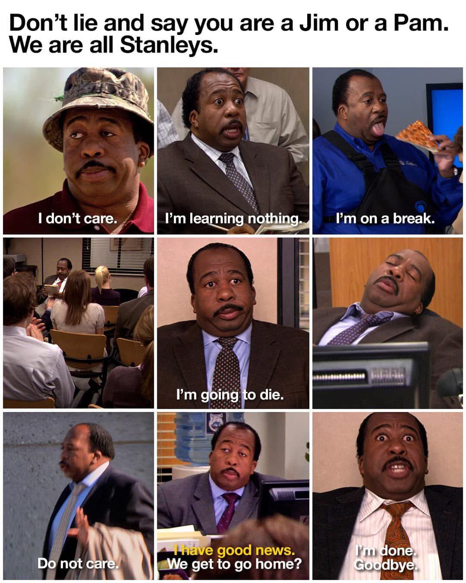 Creed_Thoughts2's tweet image. Stanley is by far the most relatable character