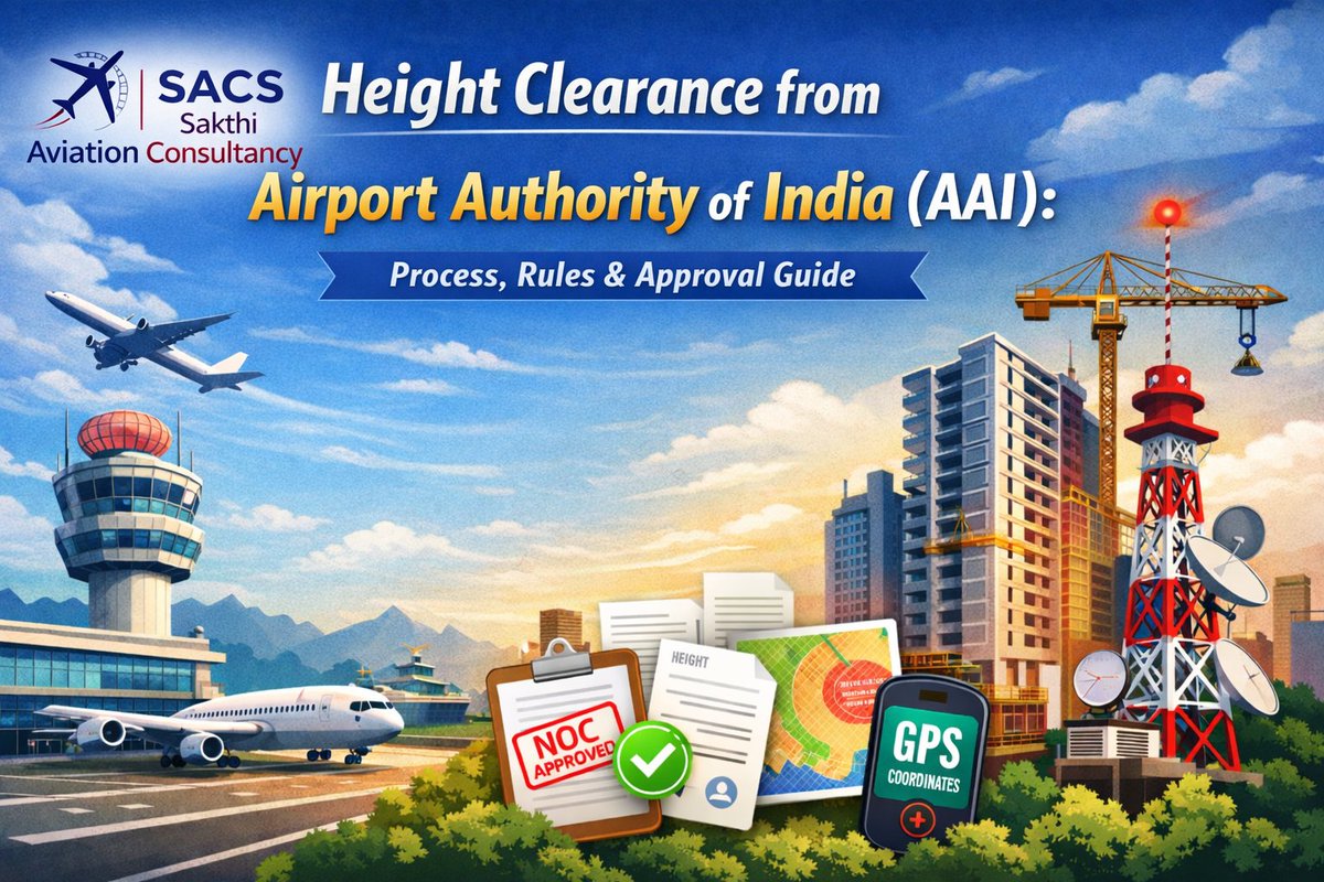 sakthiaviation's tweet photo. AAI height clearance defines permissible structure heights near airports, ensuring obstacle limitation surfaces, #aviation safety compliance, and approval for buildings, towers, cranes, and #infrastructure projects.
https://t.co/A2WgCrEZDb
#nocfromaai #nocfromairport #nocfrommod https://t.co/he8oMKzcdX