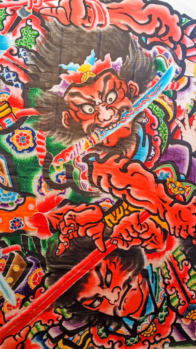 青森県黒石市で行われたねぷた絵師山崎恒雄さんの展示会を見て来ました