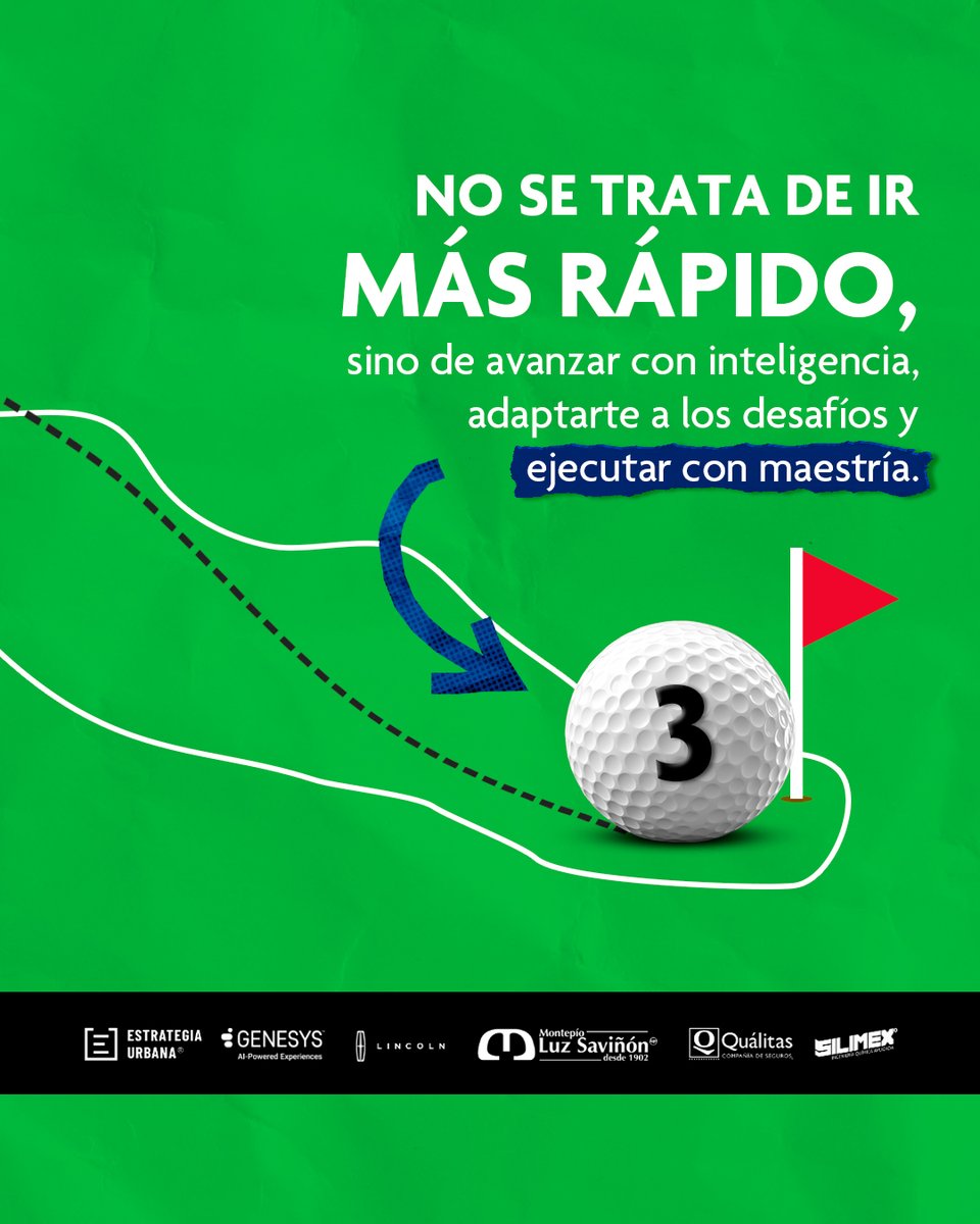 ipade's tweet photo. Birdie en un par 4: en teoría simple, pero va mucho más allá... como tu liderazgo 🧠⛳

• Construye un plan de juego estratégico.
• Ajusta su táctica ante la adversidad.
• Ejecuta con consistencia y claridad mental.

#IPADE #IPADEInvitational #ComunidadIPADE https://t.co/c8kInUAJWw