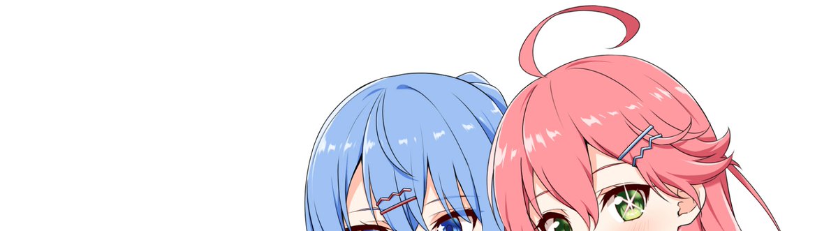 星街すいせい ,さくらみこ 「おはようございます」|フェルティアのイラスト