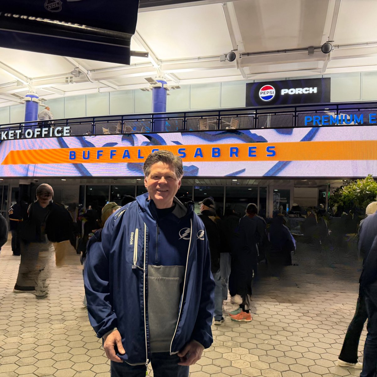 At the Buffalo Sabres vs Tampa  Bay Lightning Game, who else is here? Who are you cheering for?