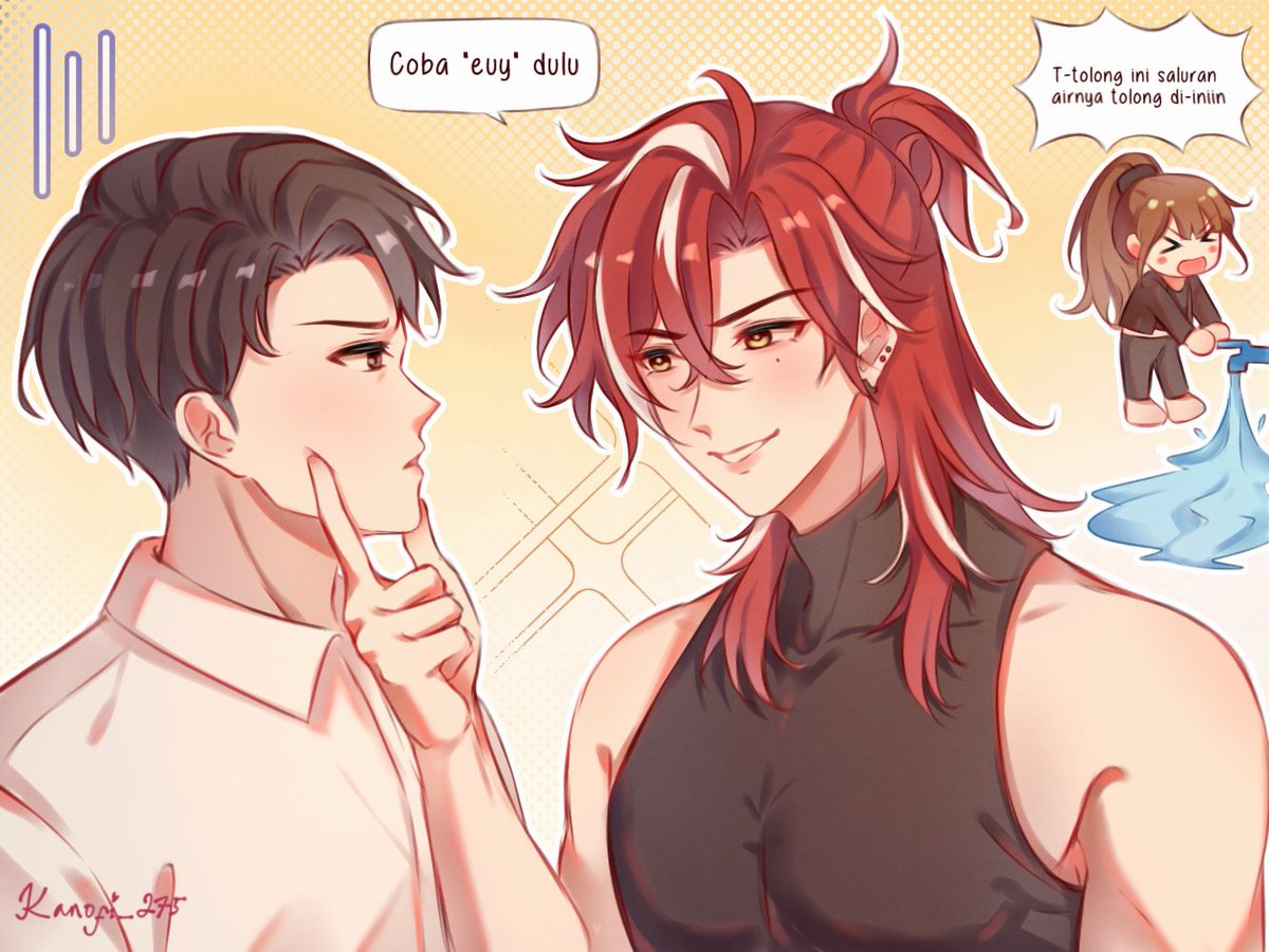 Kanofi_275's tweet photo. Maaf dari kemarin salfok liat tingkahnya Harris Caine ... 😞🙏 Semoga Toshi-kun nggak kena rayuan mautnya si aa merah dan tetep fokus sama teh Manda ya ... 😳🙌

#ToshibArt #Amandart #harristhetic https://t.co/L2rr84zThP