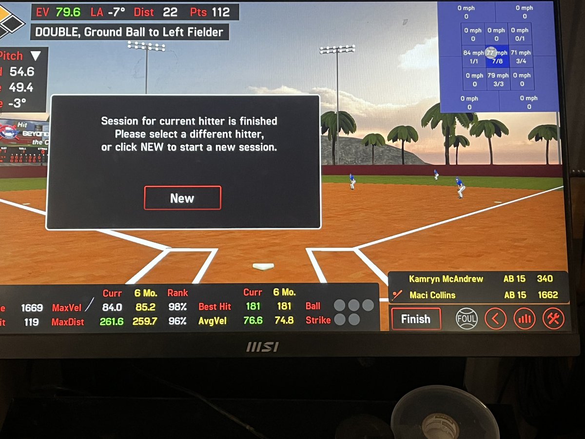 MaciCollins16's tweet photo. We hit a new PR! 🎉 
Thank you @realtanderson1 for the new exit velo of 85.3 and a distance of 261.6! #Mojomindset
@Mojo_Carolinas @MOJO_SampWilcox https://t.co/isKPWsUpuq